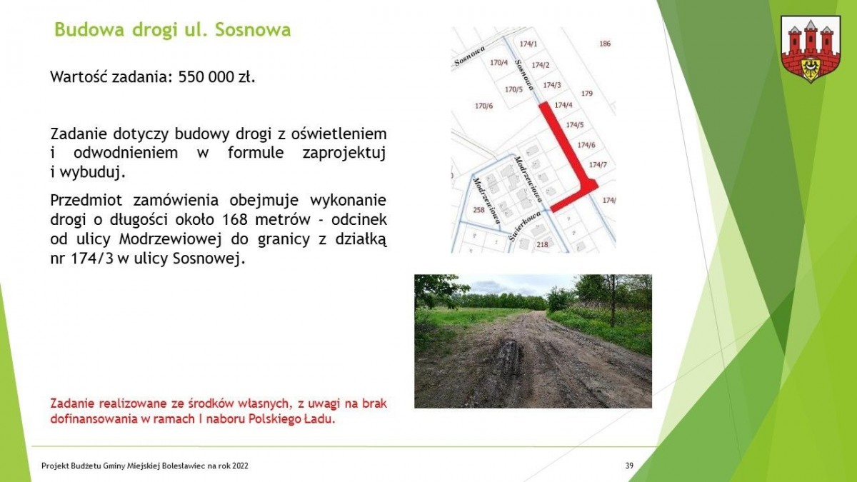 Prezentacja dotycząca budżetu Miasta Bolesławiec na ten rok