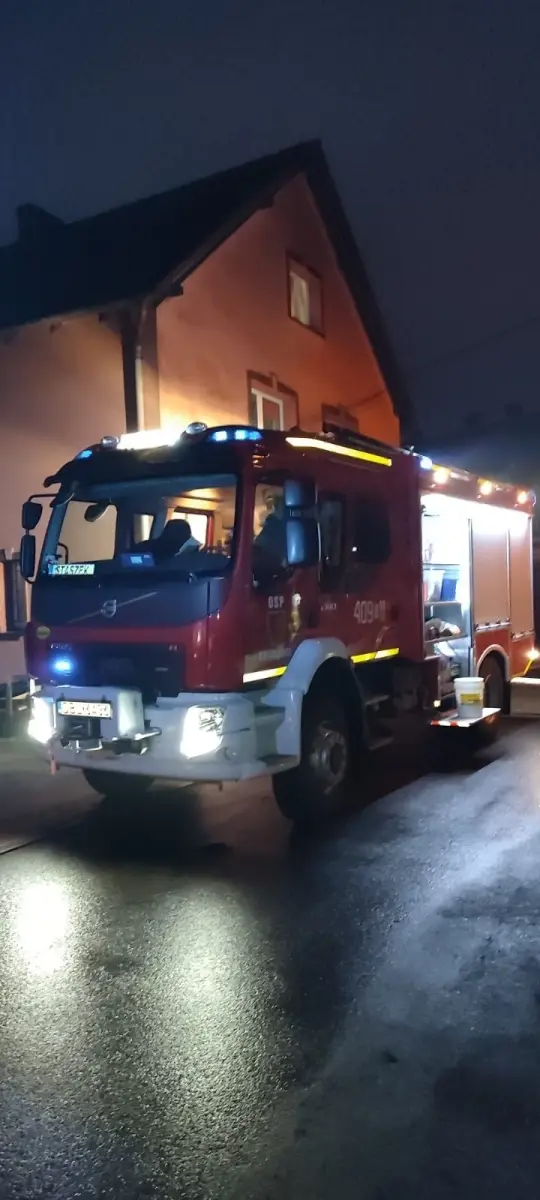 Działania straży pożarnej w Gromadce