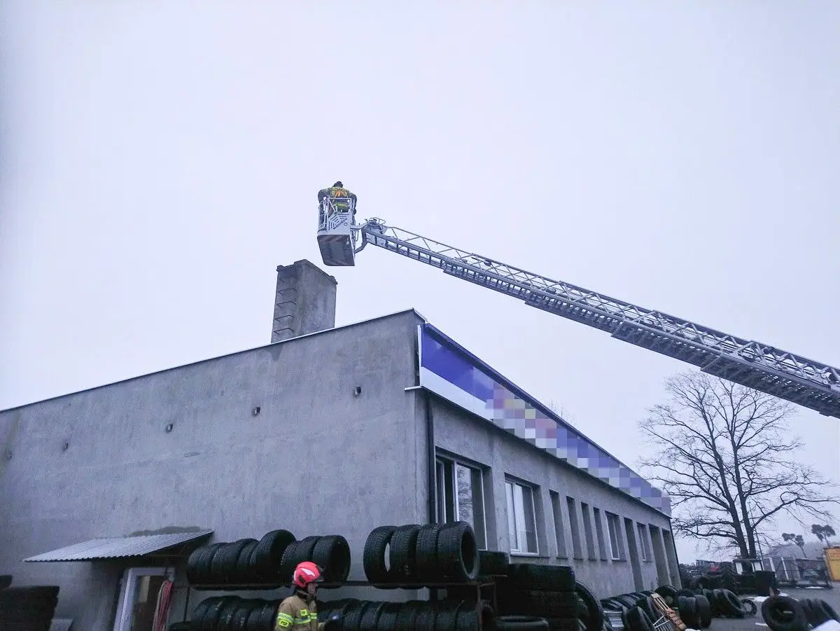 Pożar na strefie