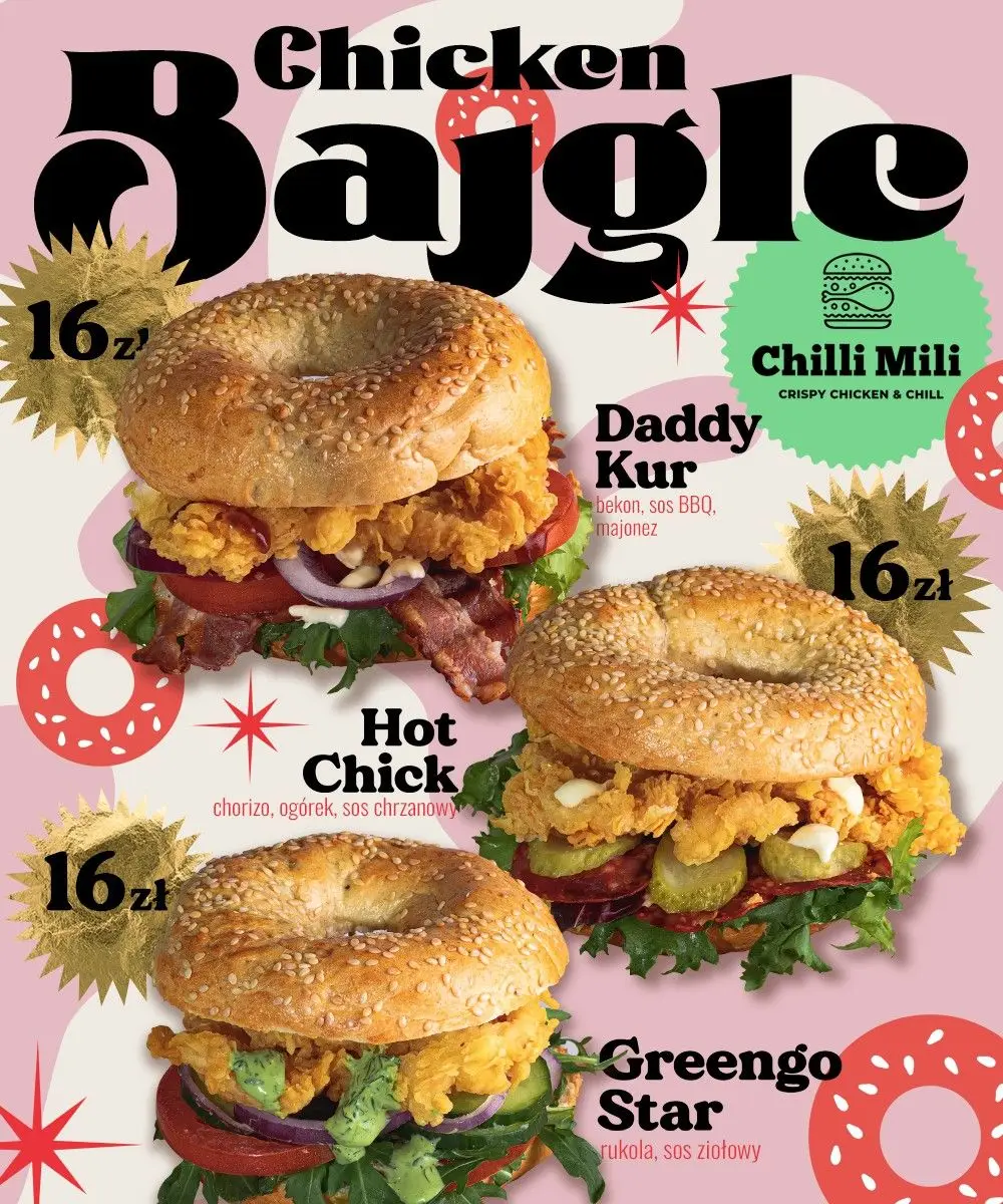 Chicken Bajgle – nowe kanapki w Chilli Mili z chrupiącym kurczakiem