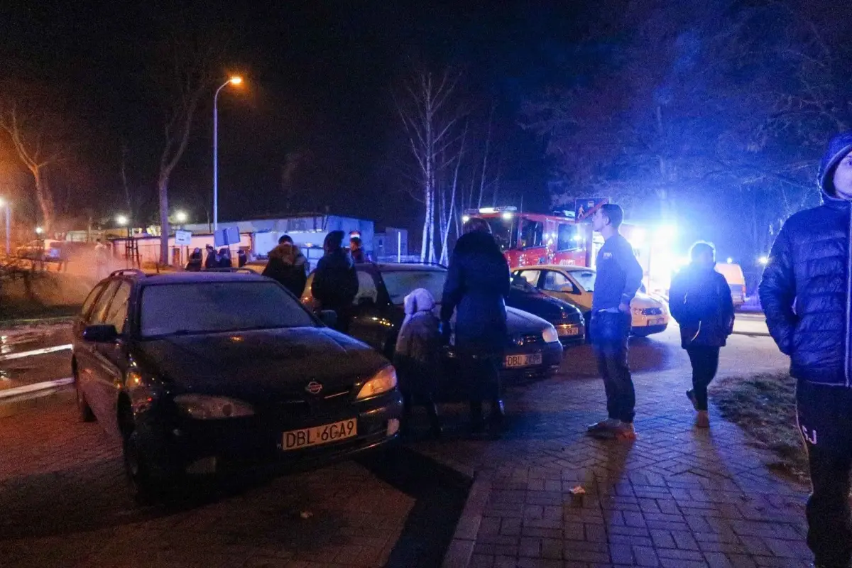 Pożar mieszkania w budynku na alei Wojska Polskiego w Bolesławcu