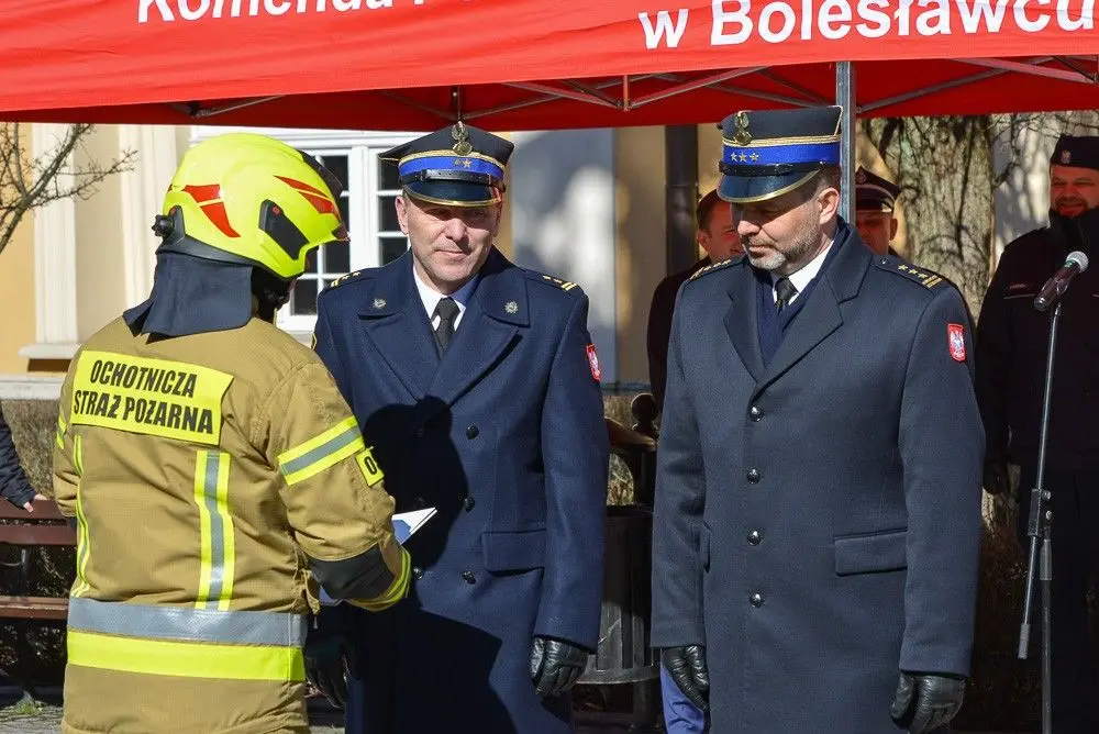 Strażacka uroczystość w Bolesławcu