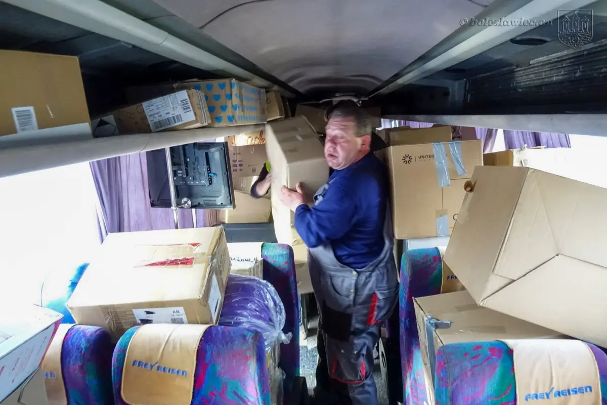 Kolejny transport darów dla Ukraińców wyjechał z Bolesławca