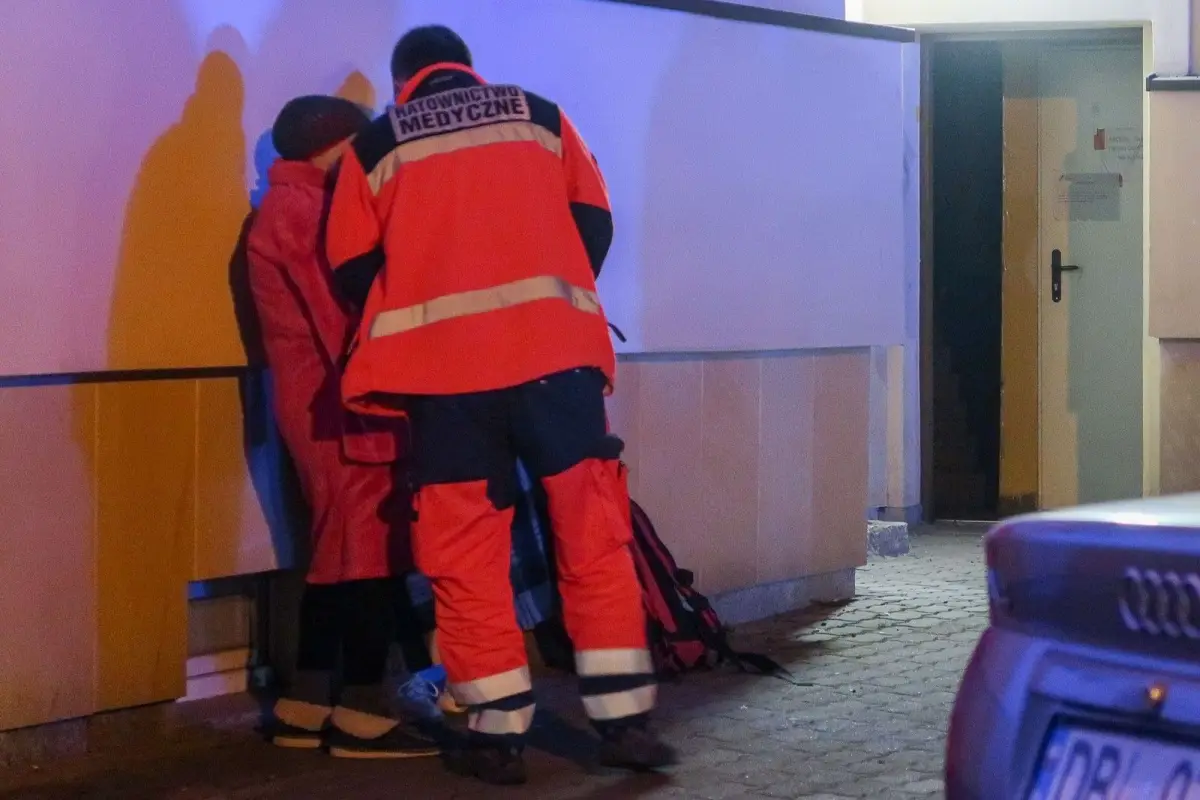 Pożar w budynku przy ulicy Teatralnej w Bolesławcu