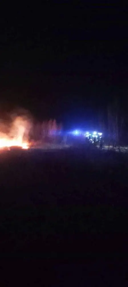 Akcja straży pożarnej w miejscowości Szczytnica