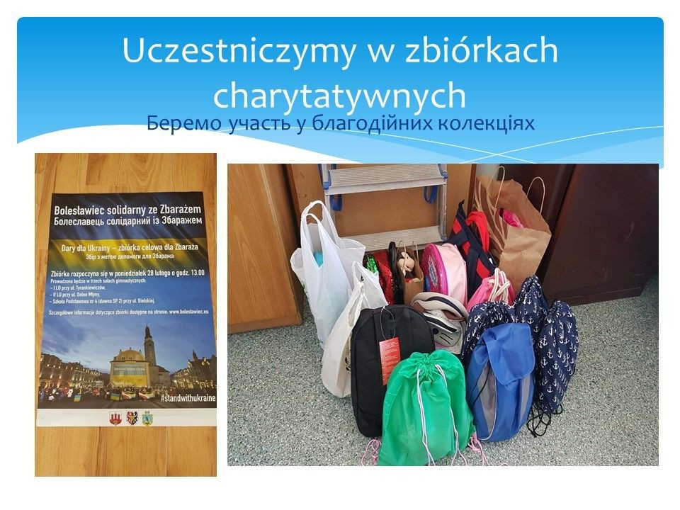 Działania Szkoły Podstawowej nr 1 skierowane do dzieci ukraińskich, które rozpoczęły naukę w szkole