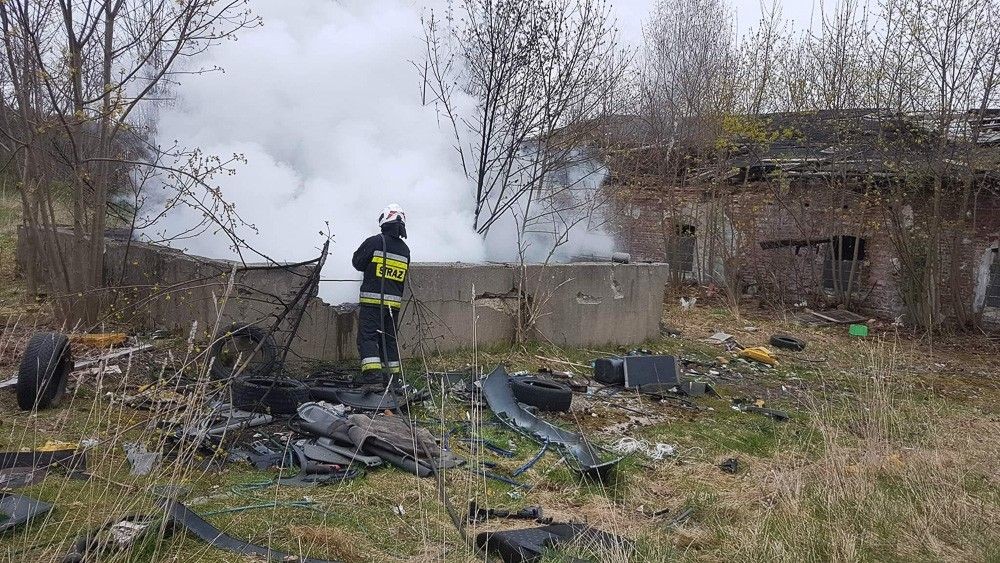 Akcja straży pożarnej w miejscowości Osła