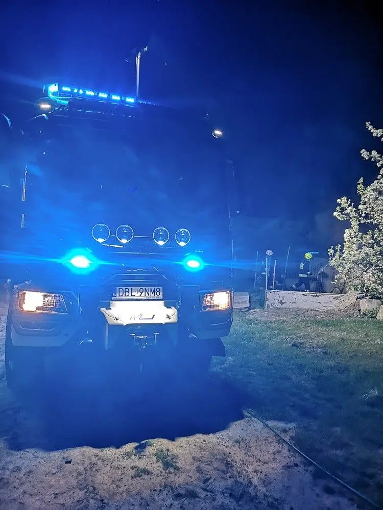 Nocny pożar w Krzyżowej