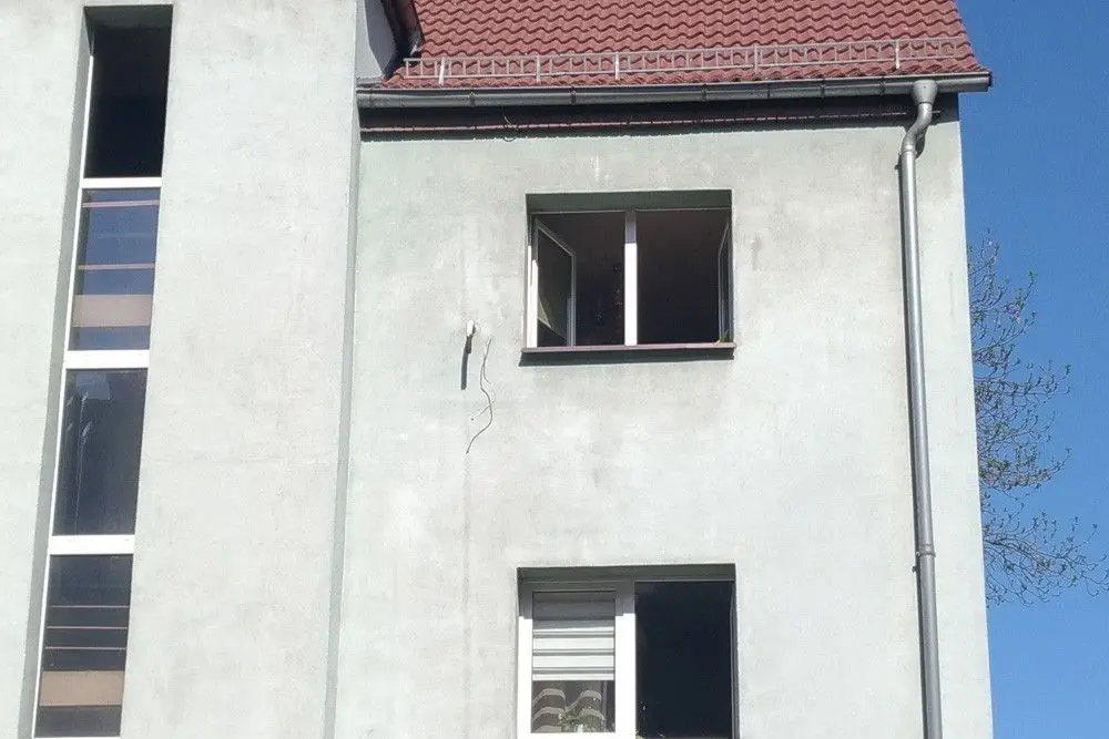 Pożar przy Żwirki i Wigury w Bolesławcu