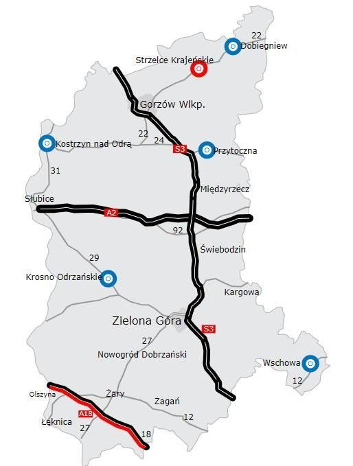 Prace przy A18 w Lubuskiem