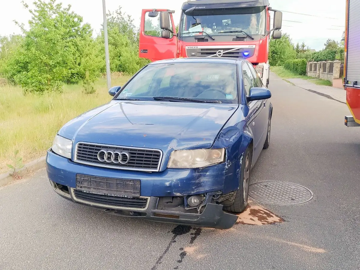 Kolizja pojazdów na osiedlu Kwiatowym