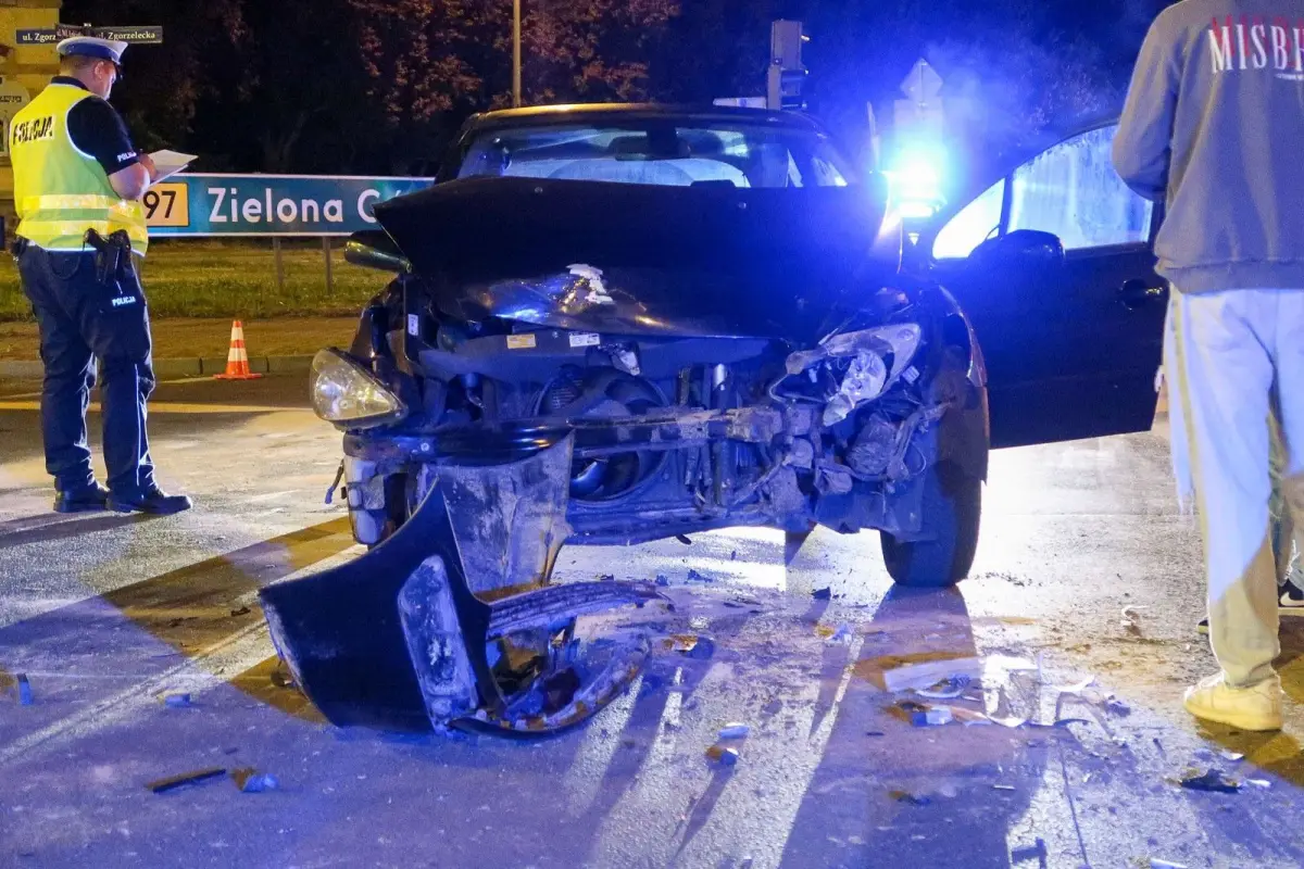Kolizja na ulicy Zgorzeleckiej