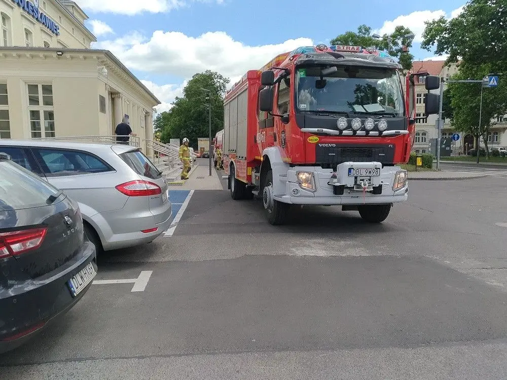 Akcja straży pożarnej na dworcu PKP