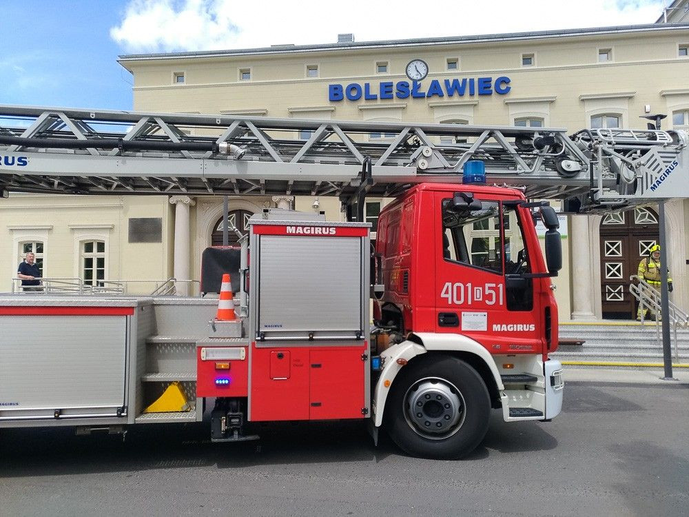 Akcja straży pożarnej na dworcu PKP