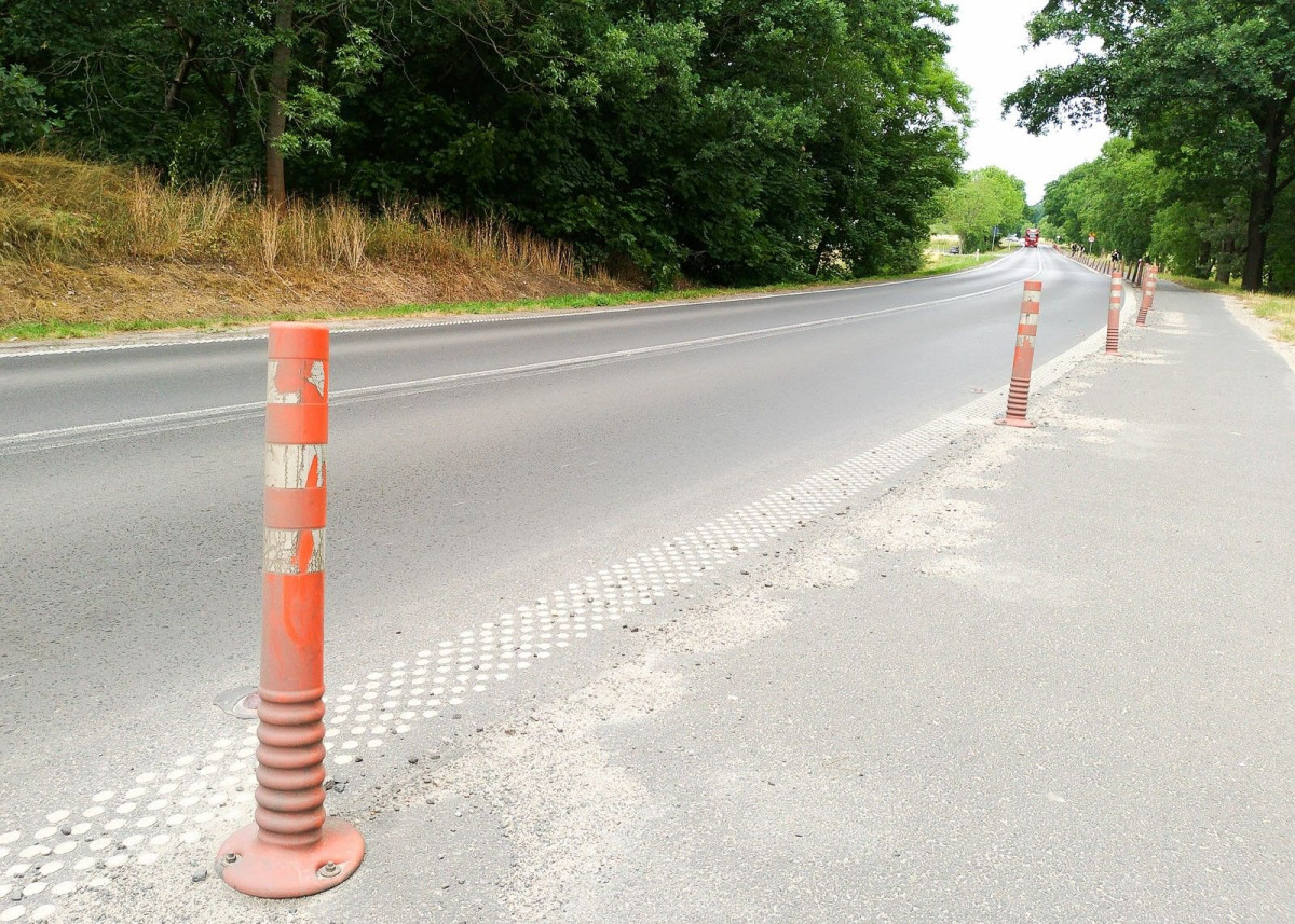 Pachołki drogowe przy ul. Kościuszki