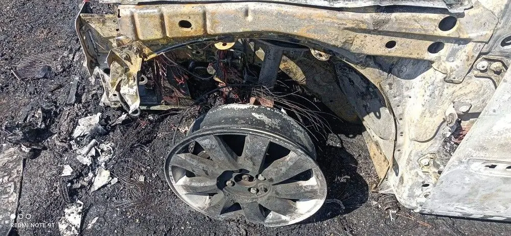 Pożar auta na A4