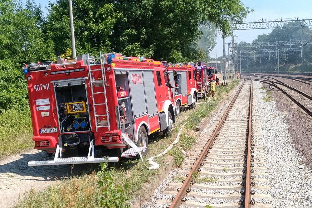 Pożar przy ul. Modłowej w Bolesławcu