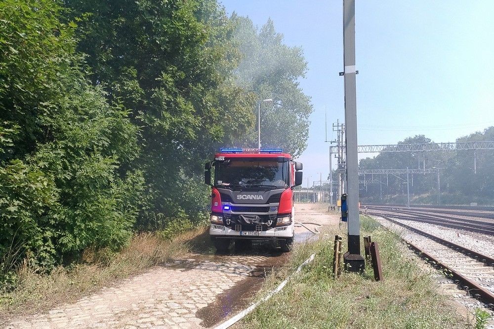 Pożar przy ul. Modłowej w Bolesławcu