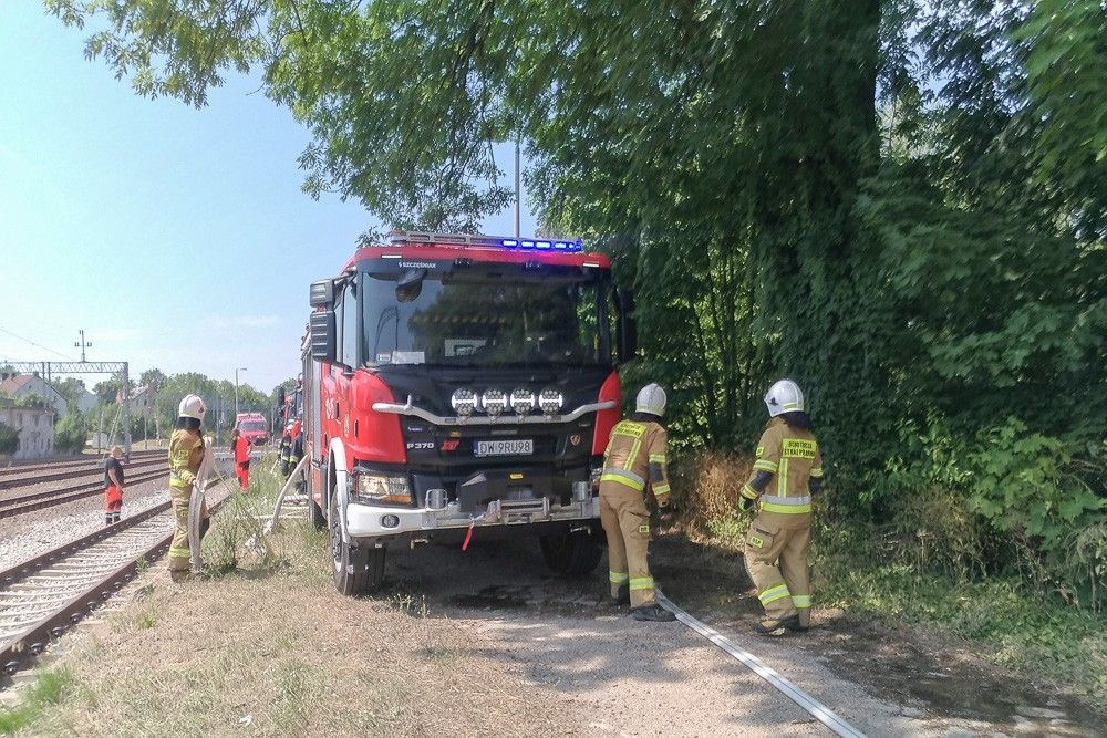 Pożar przy ul. Modłowej w Bolesławcu