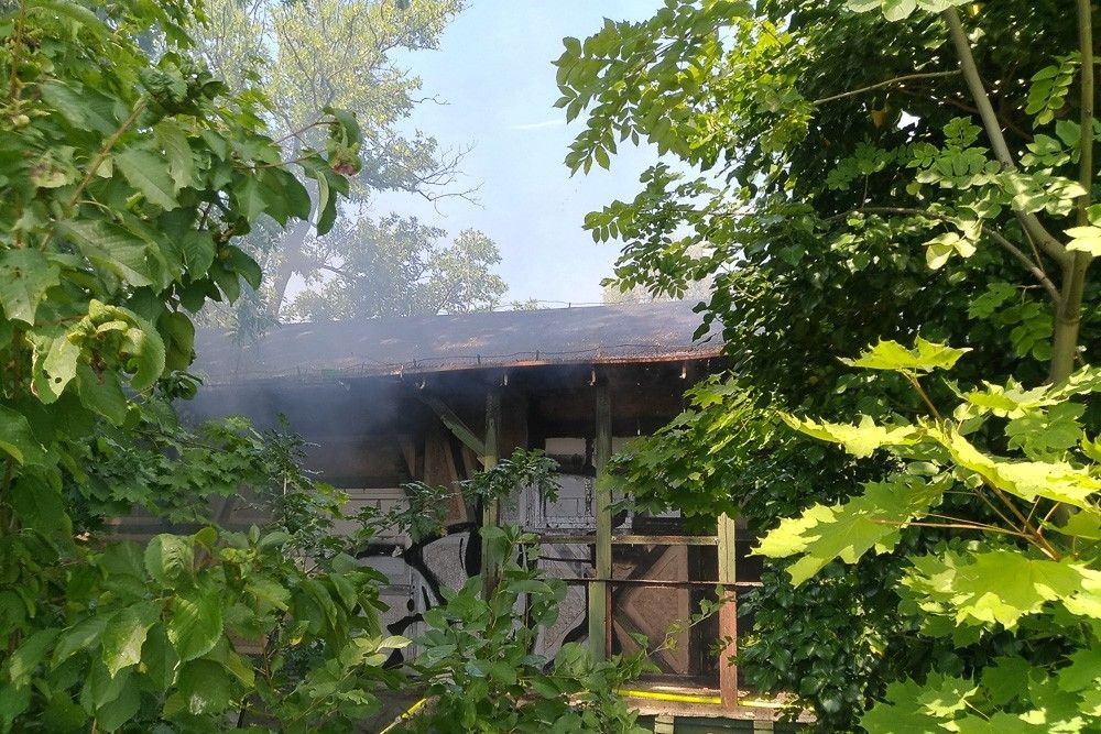 Pożar przy ul. Modłowej w Bolesławcu