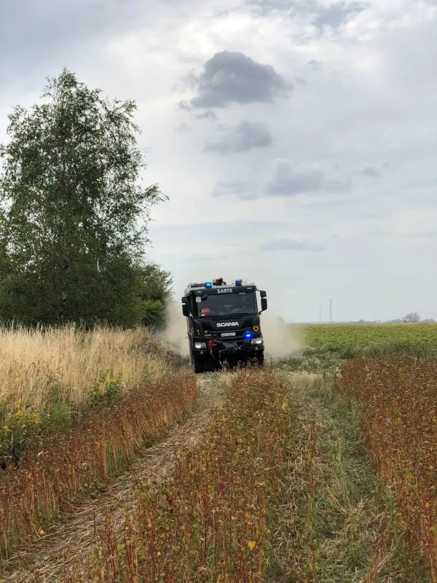 Pożar na strefie