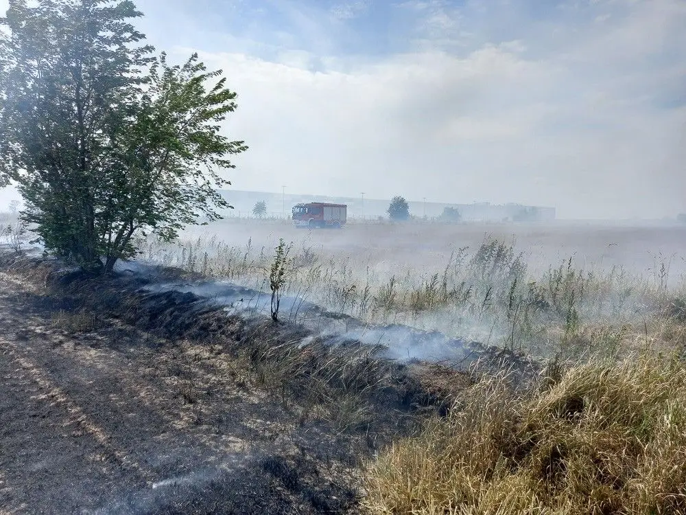 Pożar na strefie