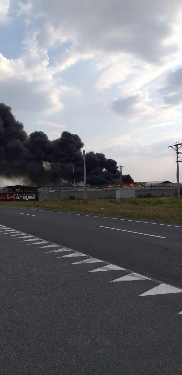 Pożar na strefie w Osłej
