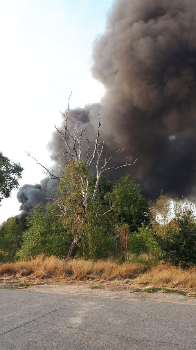 Pożar na strefie w Osłej