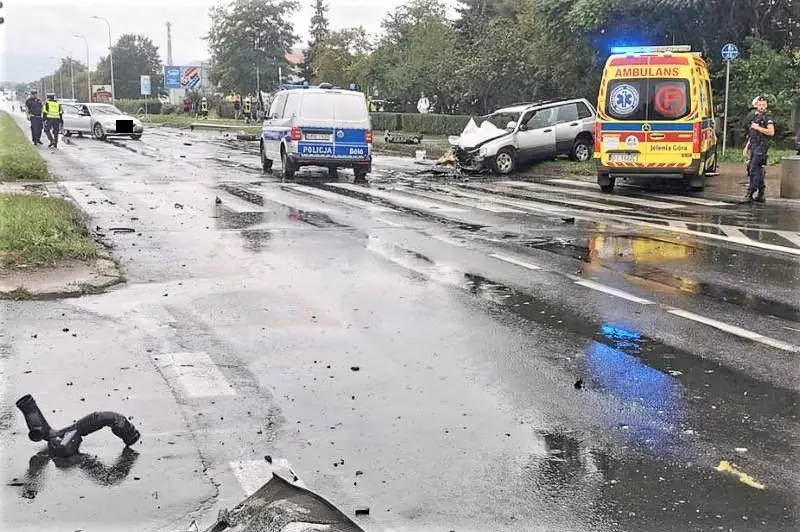 Kolizja w Jeleniej Górze