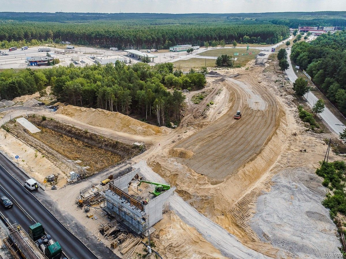 Budowa A18 (zdjęcia z sierpnia 2022 r.)