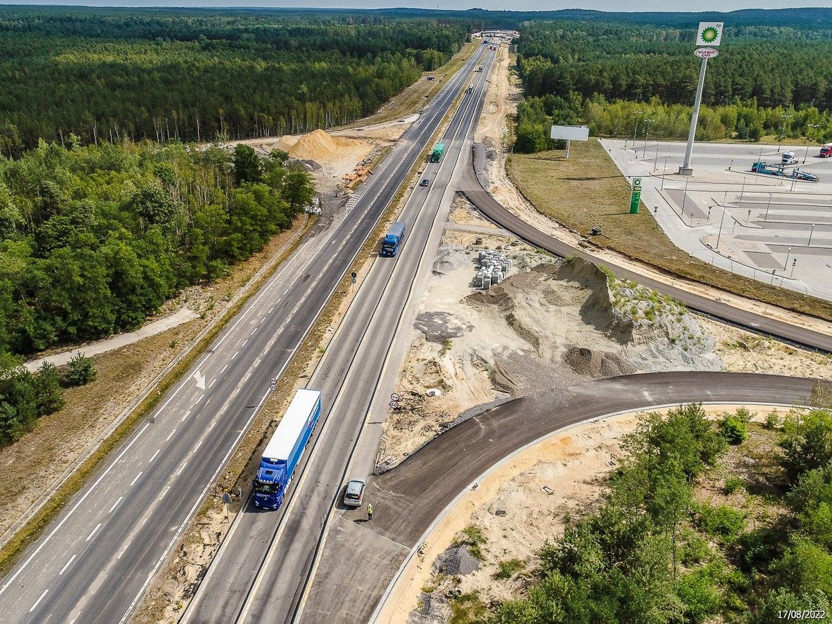 Budowa A18 (zdjęcia z sierpnia 2022 r.)