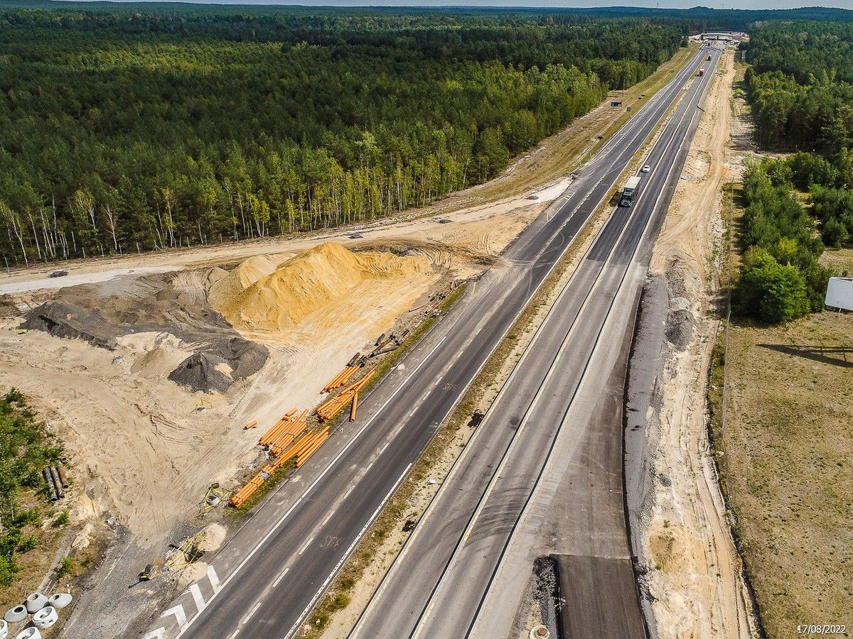 Budowa A18 (zdjęcia z sierpnia 2022 r.)