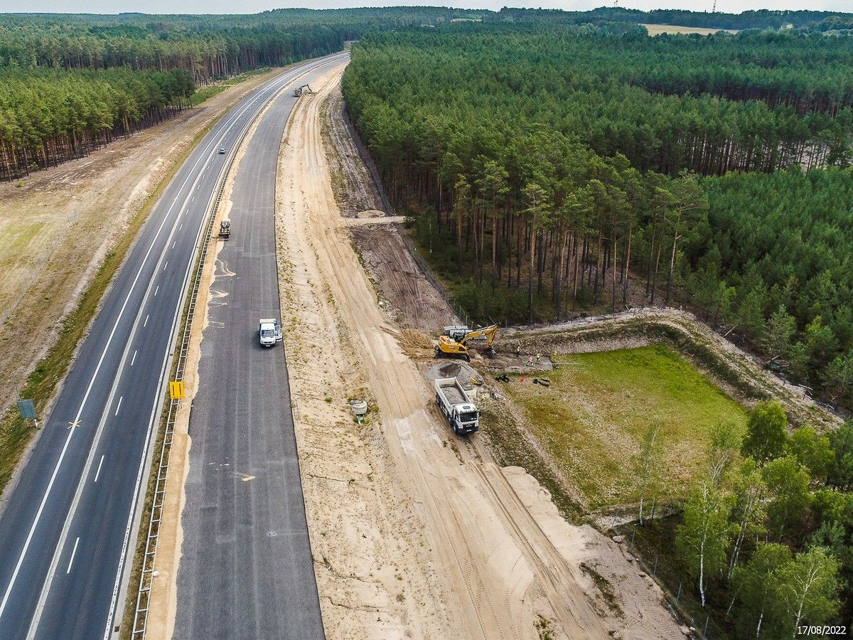 Budowa A18 (zdjęcia z sierpnia 2022 r.)