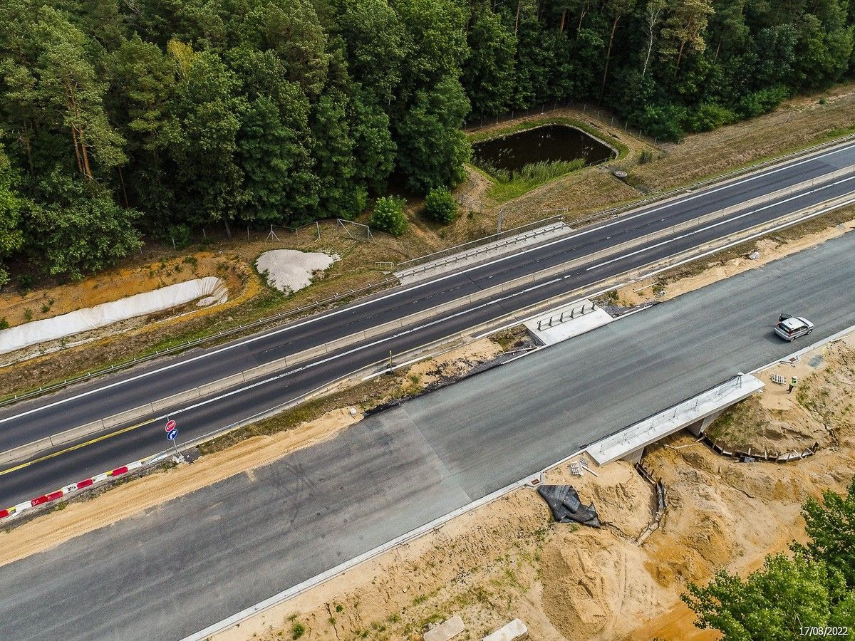 Budowa A18 (zdjęcia z sierpnia 2022 r.)