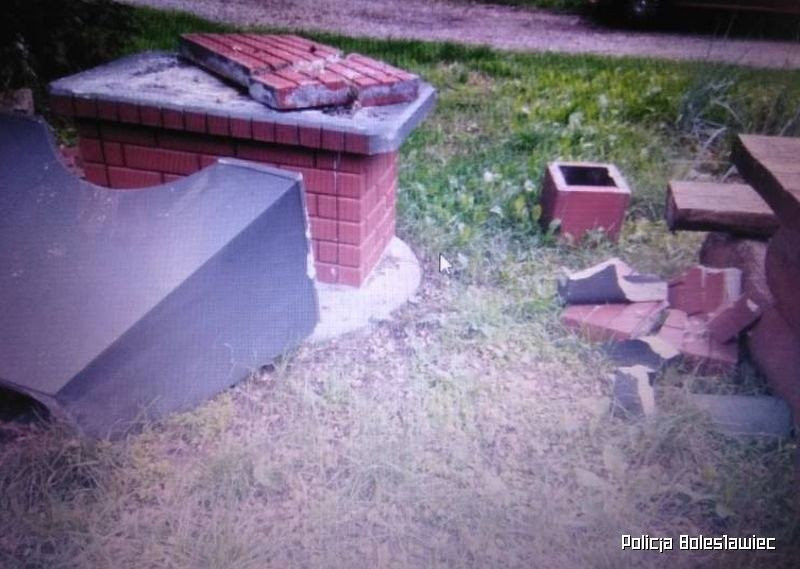 Podejrzany i zniszczone mienie