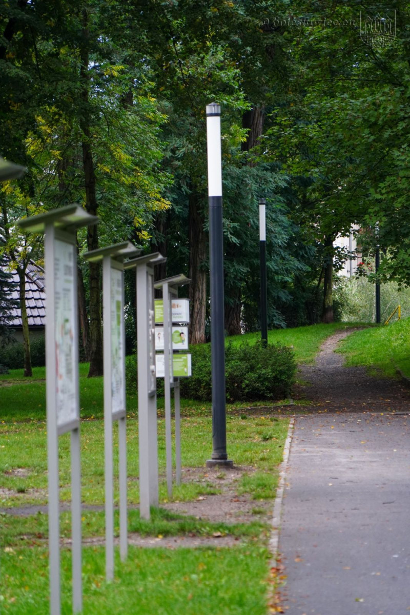 Park Bonina oświetlony
