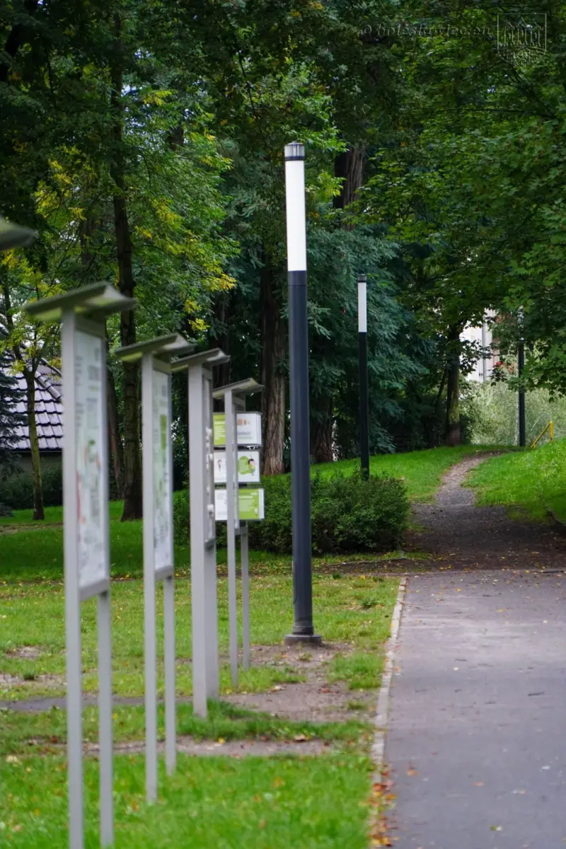 Park Bonina oświetlony