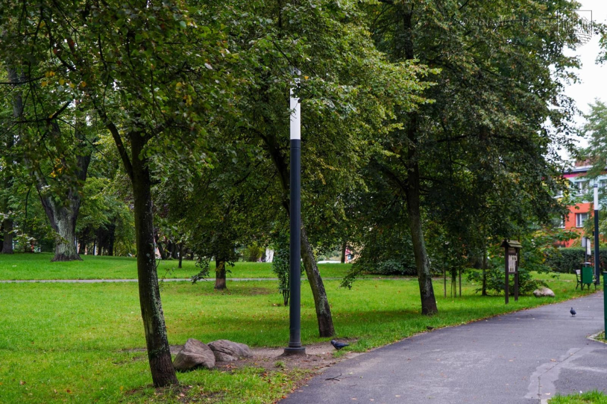 Park Bonina oświetlony