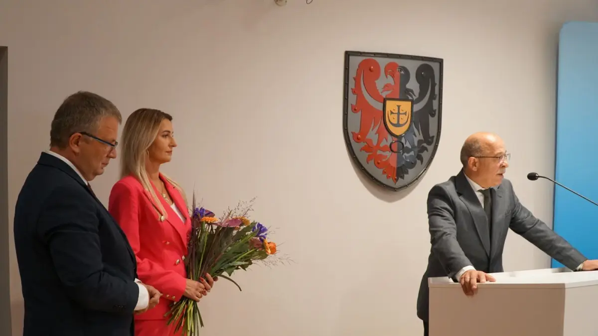 Uroczystość na sesji Rady Powiatu Bolesławieckiego