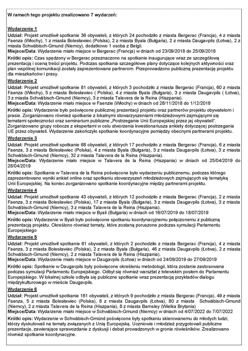 Projekt „Rediscovering Europe by feeling European Citizens again”