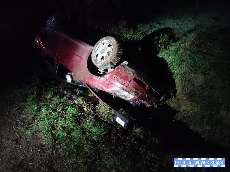 Wypadek między Gradówkiem a Płóczkami Dolnymi