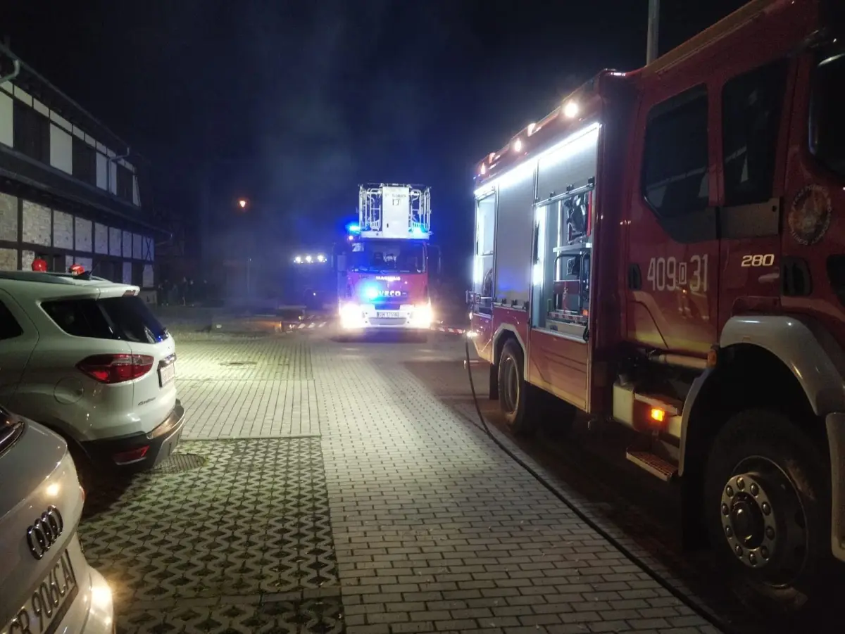 Akcja straży pożarnej w miejscowości Kliczków