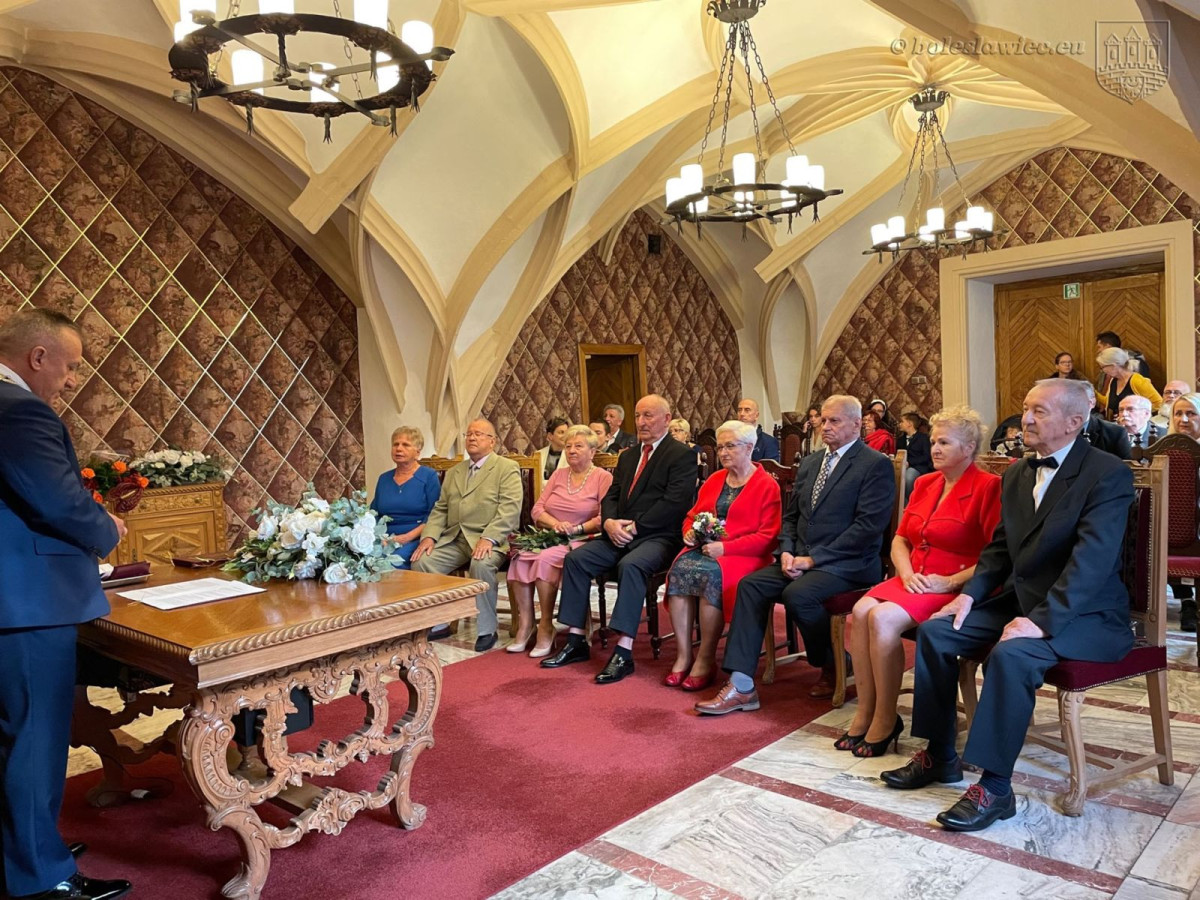 Uroczystość w Pałacu Ślubów w Bolesławcu