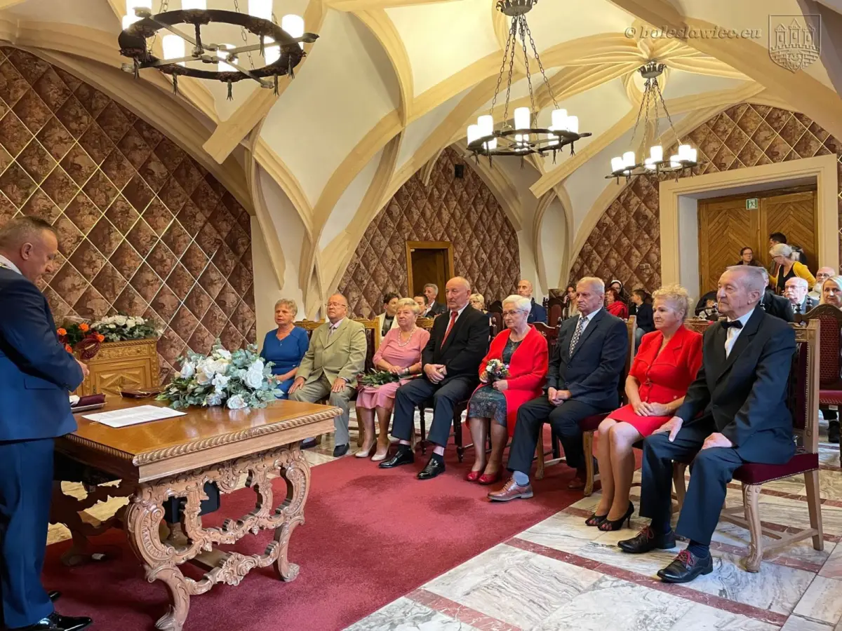 Uroczystość w Pałacu Ślubów w Bolesławcu
