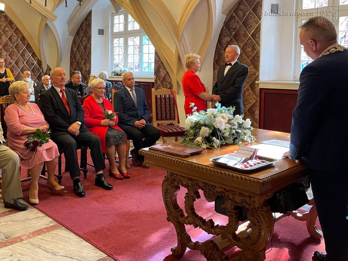 Uroczystość w Pałacu Ślubów w Bolesławcu