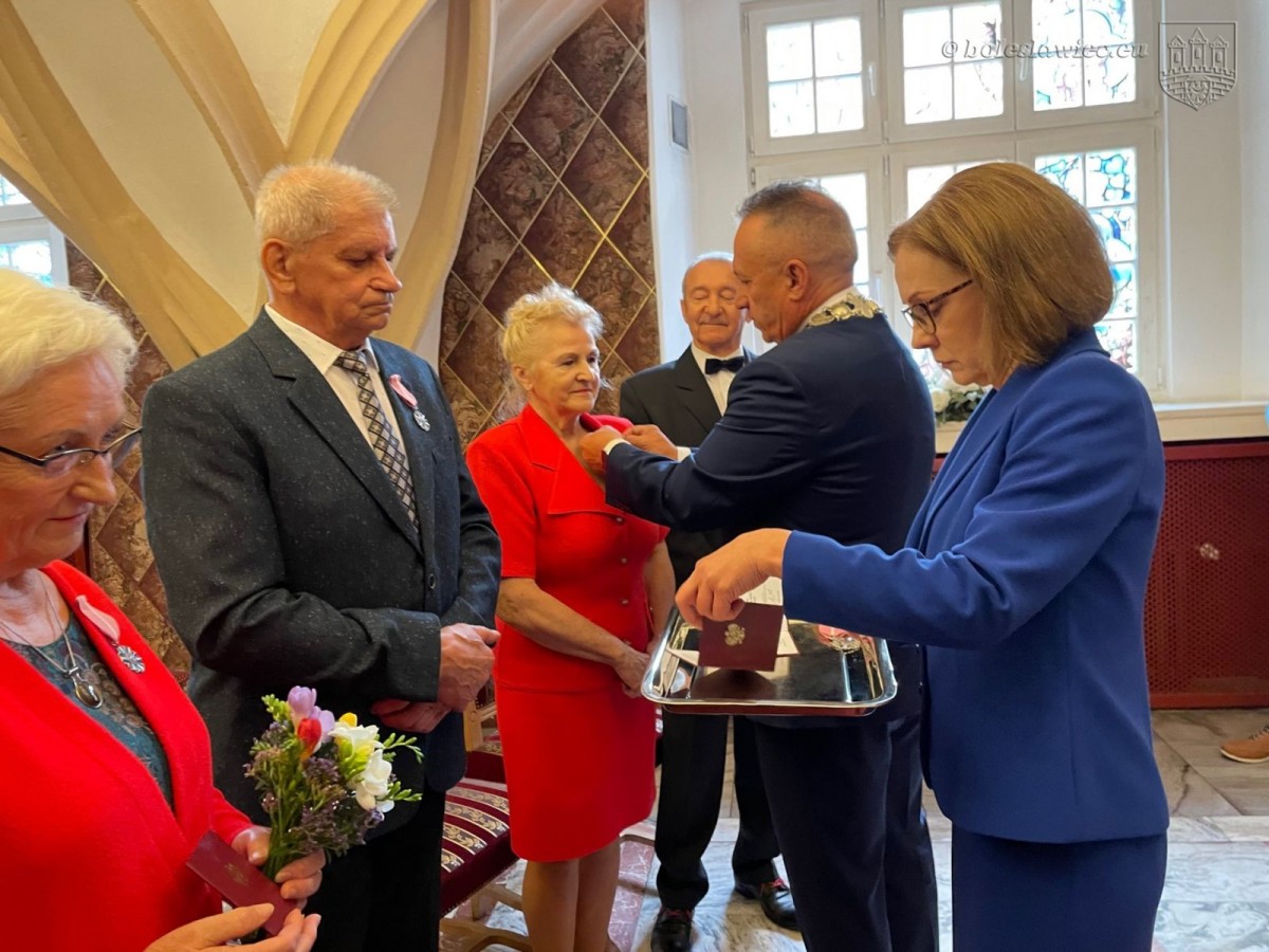 Uroczystość w Pałacu Ślubów w Bolesławcu