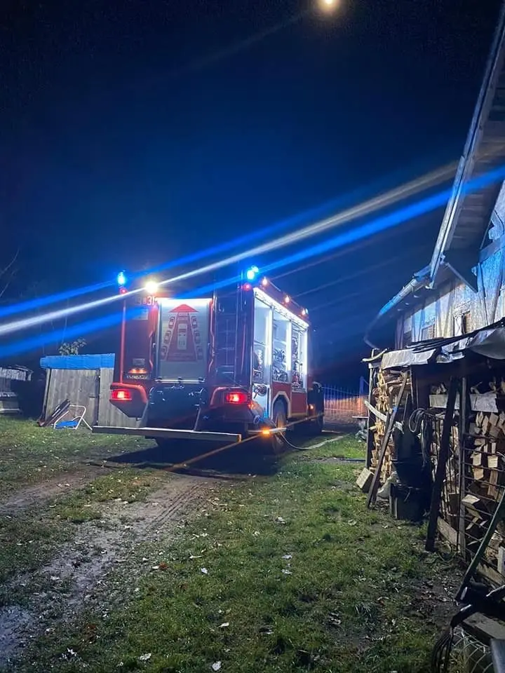 Akcja straży pożarnej w miejscowości Kliczków