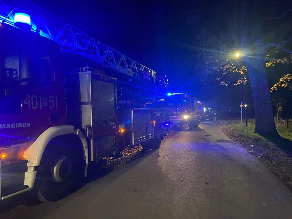 Akcja straży pożarnej w miejscowości Kliczków