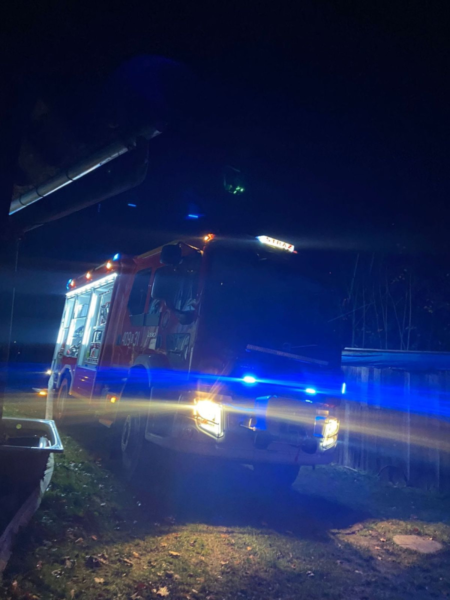 Akcja straży pożarnej w miejscowości Kliczków