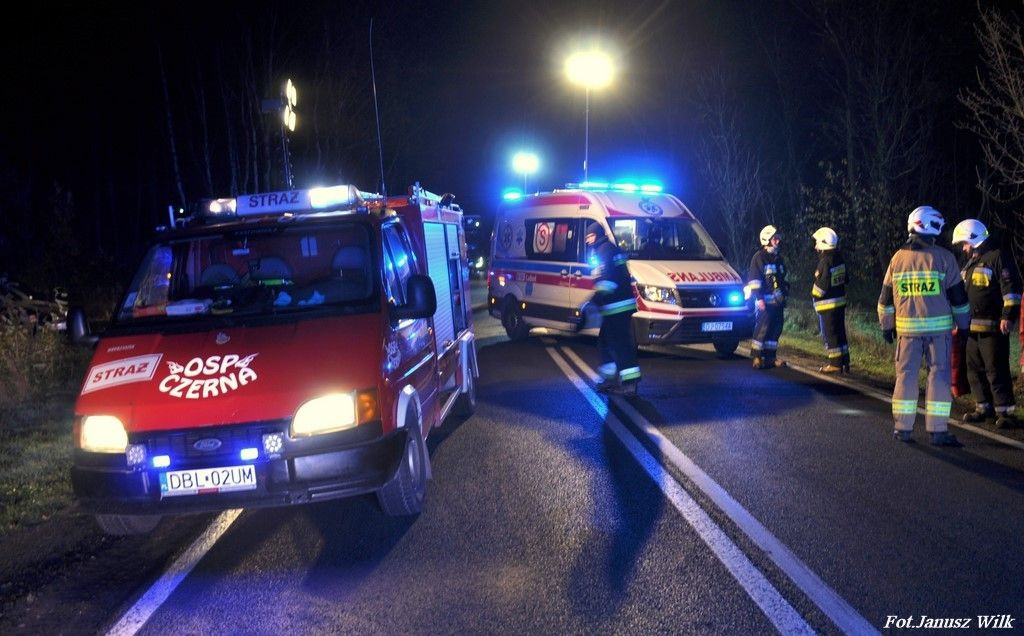 Opel wypadł z drogi